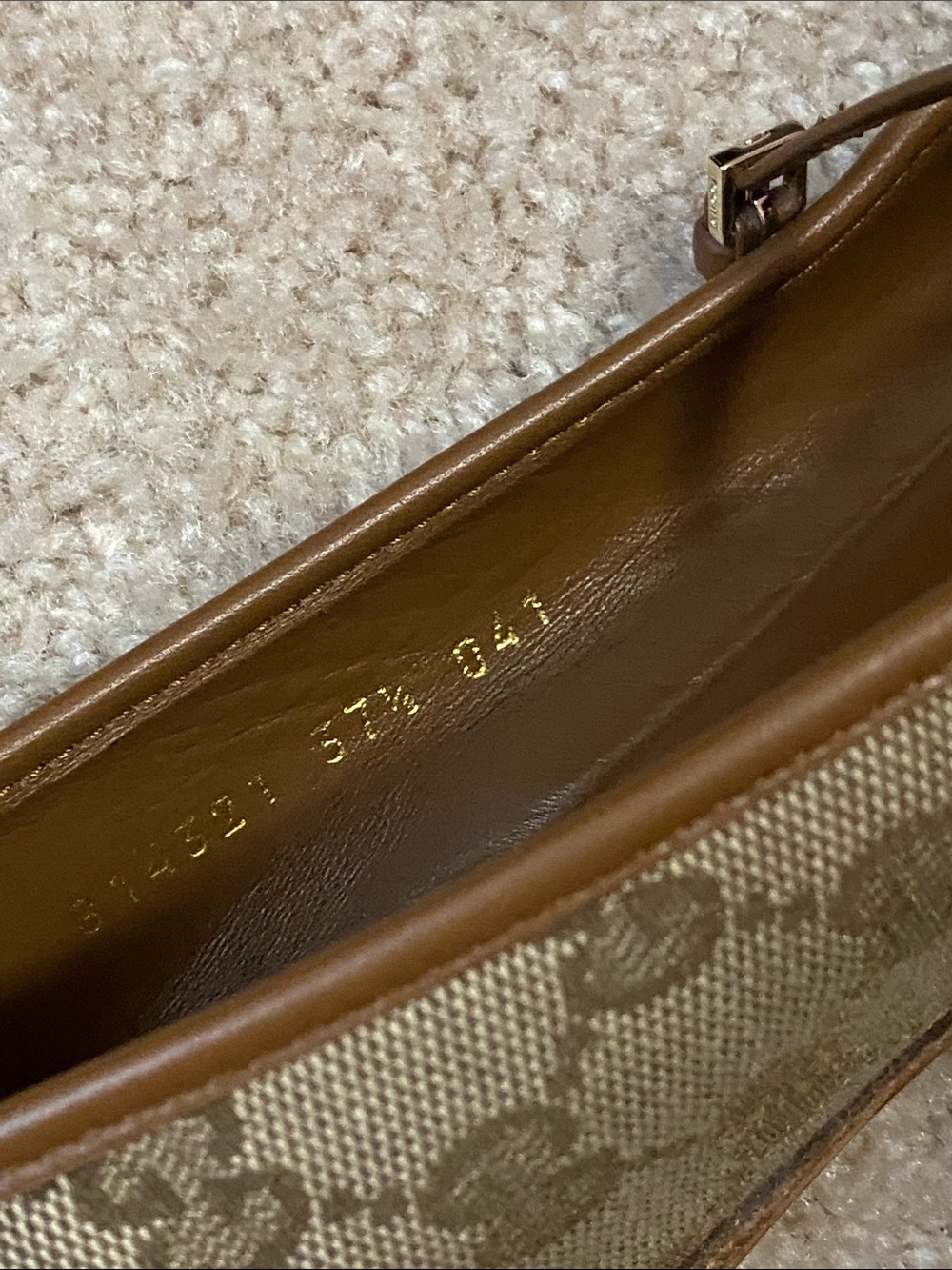 Gucci Tan Brown Monogram Canvas Horsebit Mary Jane Flats - Picture 5 of 5